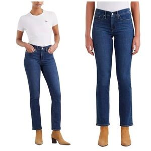 Levi's 314 Shaping Straight Leg Stretch Denim Ankle Length Jeans